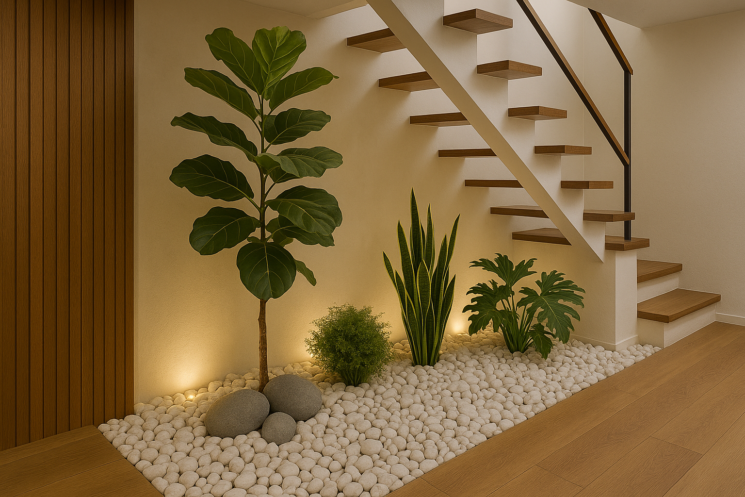 Decoração de jardim de inverno interno